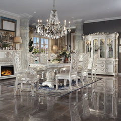 Vendome Antique Pearl Hutch & Buffet - Ornate Home