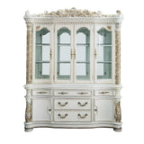Vendome Antique Pearl Hutch & Buffet - Ornate Home