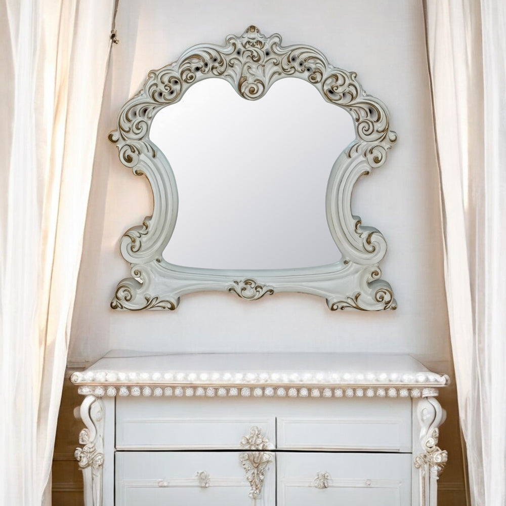 Vendome Antique Pearl Mirror - Ornate Home