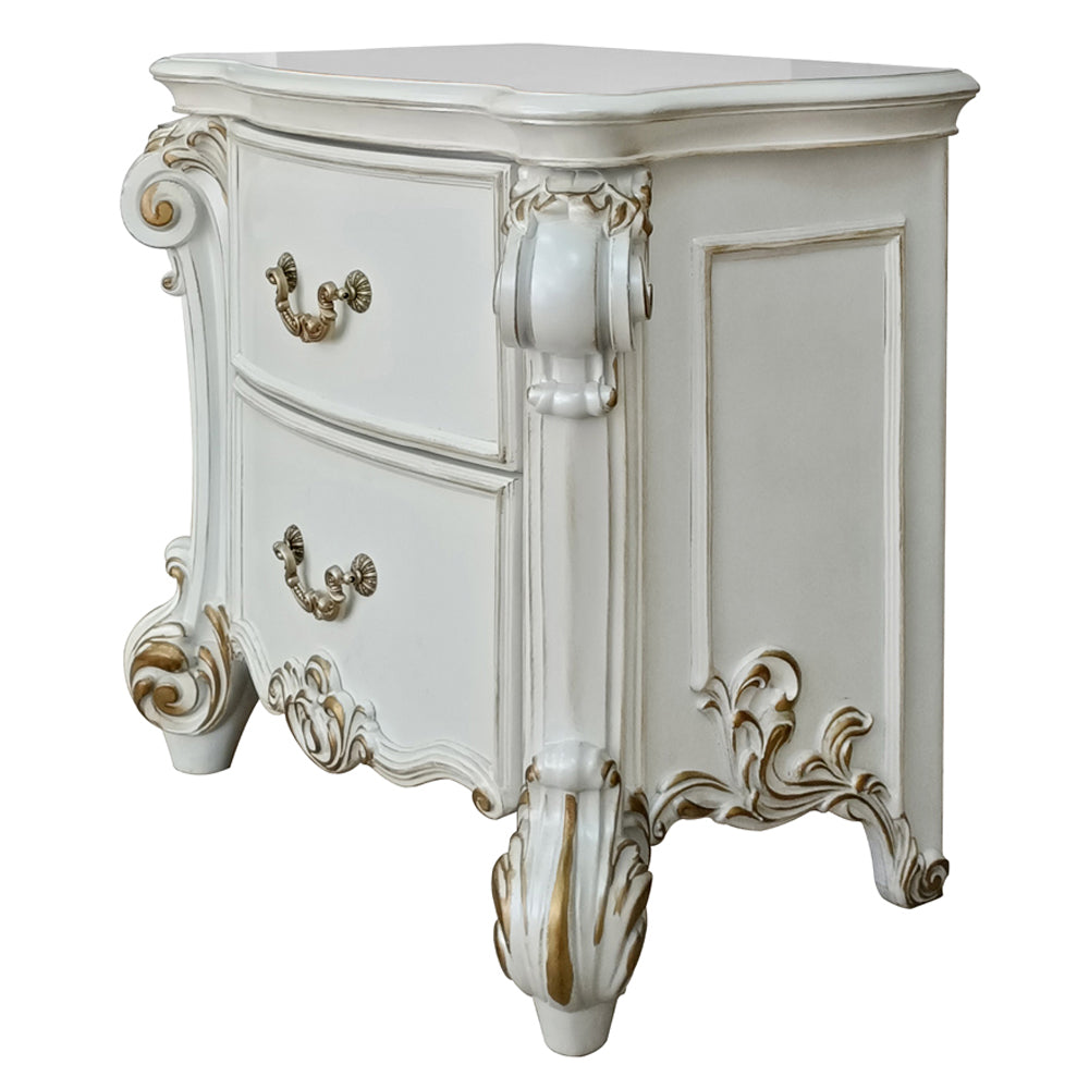 Vendome Antique Pearl Nightstand - Ornate Home