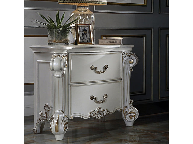 Vendome Antique Pearl Nightstand - Ornate Home