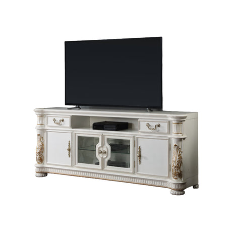 Vendome Antique Pearl TV Stand - Ornate Home