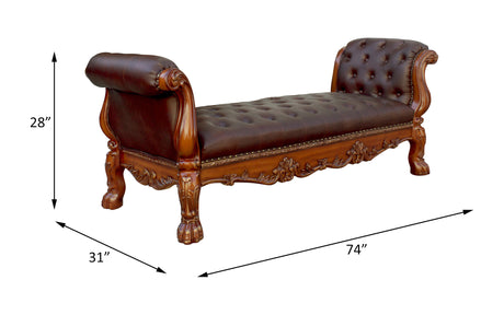 Vendome Bench in Cherry - Ornate Home