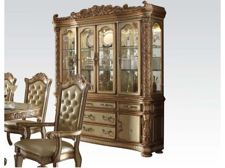 Vendome Buffet and Hutch in Gold Patina - Ornate Home