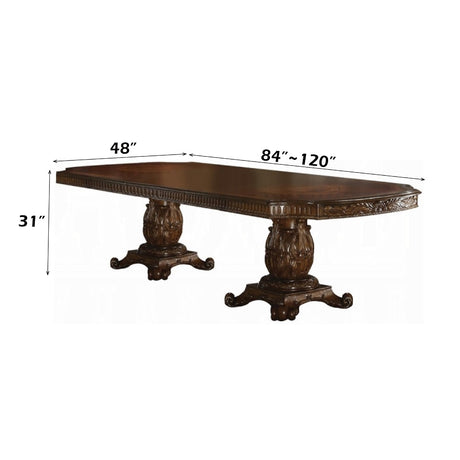 Vendome Cherry Double Pedestal Dining Table (84~120"W) - Ornate Home