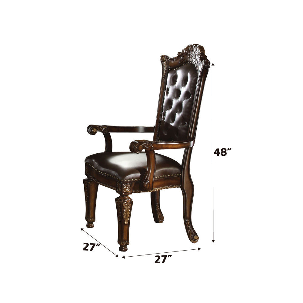Vendome Cherry Finish Arm Chair (Set of 2) - Ornate Home