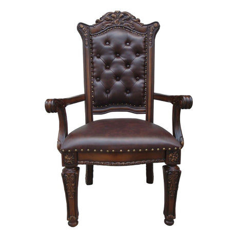 Vendome Cherry Finish Arm Chair (Set of 2) - Ornate Home