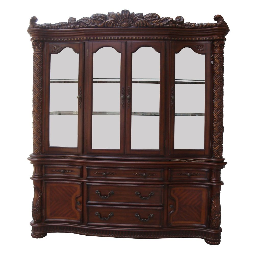 Vendome Cherry Finish Buffet and Hutch - Ornate Home