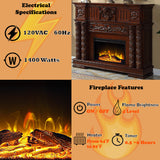 Vendome Cherry Fireplace - Ornate Home