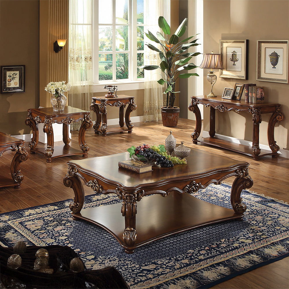 ACME Vendome Cherry Rectangular Coffee Table | Ornate Home