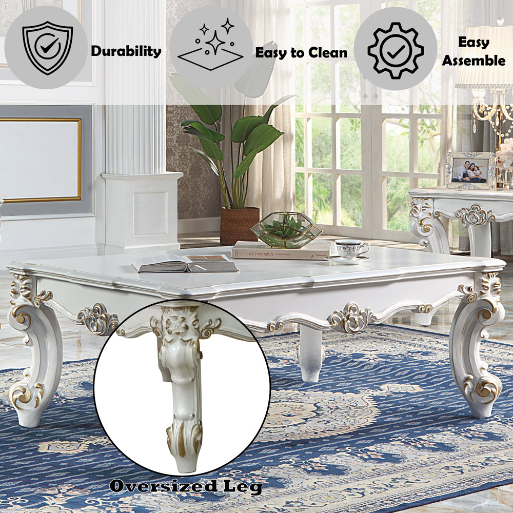 Vendome II Antique Pearl Coffee Table - Ornate Home