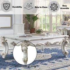 Vendome II Antique Pearl Coffee Table - Ornate Home