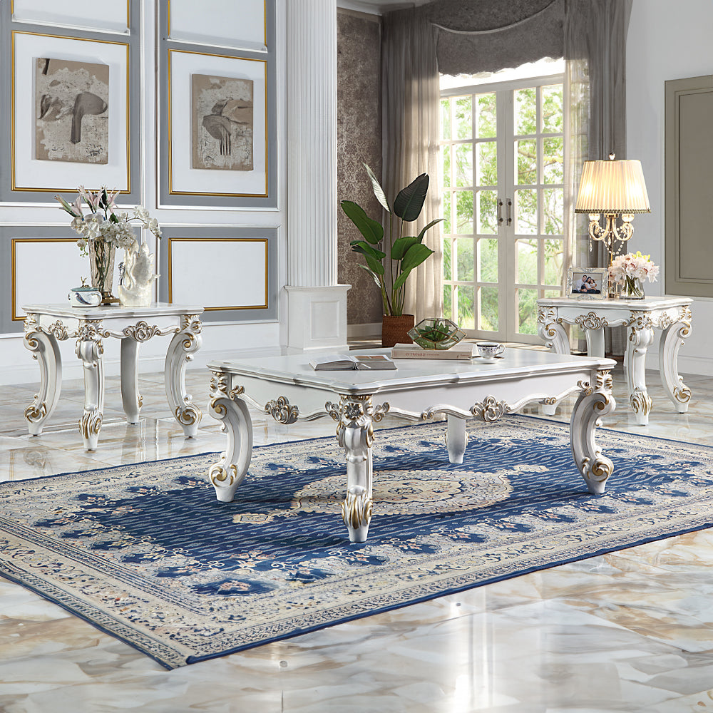 Vendome II Antique Pearl Coffee Table - Ornate Home