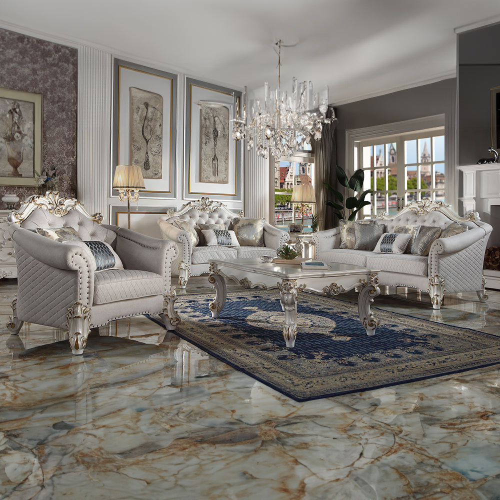 Vendome II Antique Pearl Coffee Table - Ornate Home
