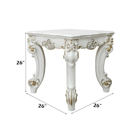 Vendome II Antique Pearl End table - Ornate Home