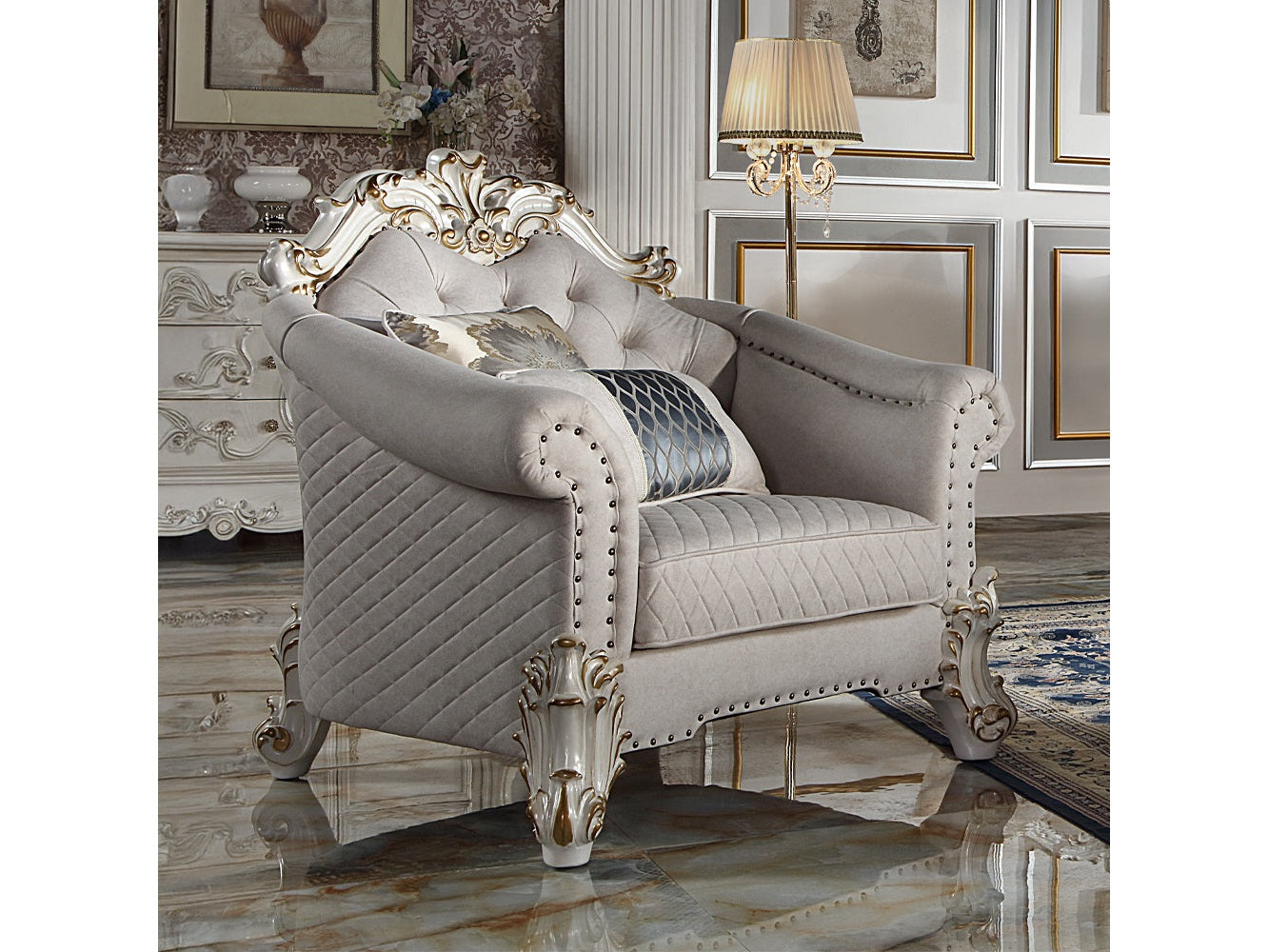 ACME West Vendome II Chair - Thumbnail 2