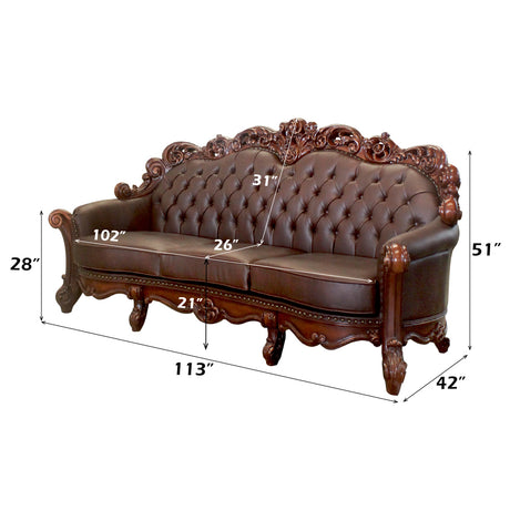 Vendome Oversized Sofa in Cherry - Ornate Home