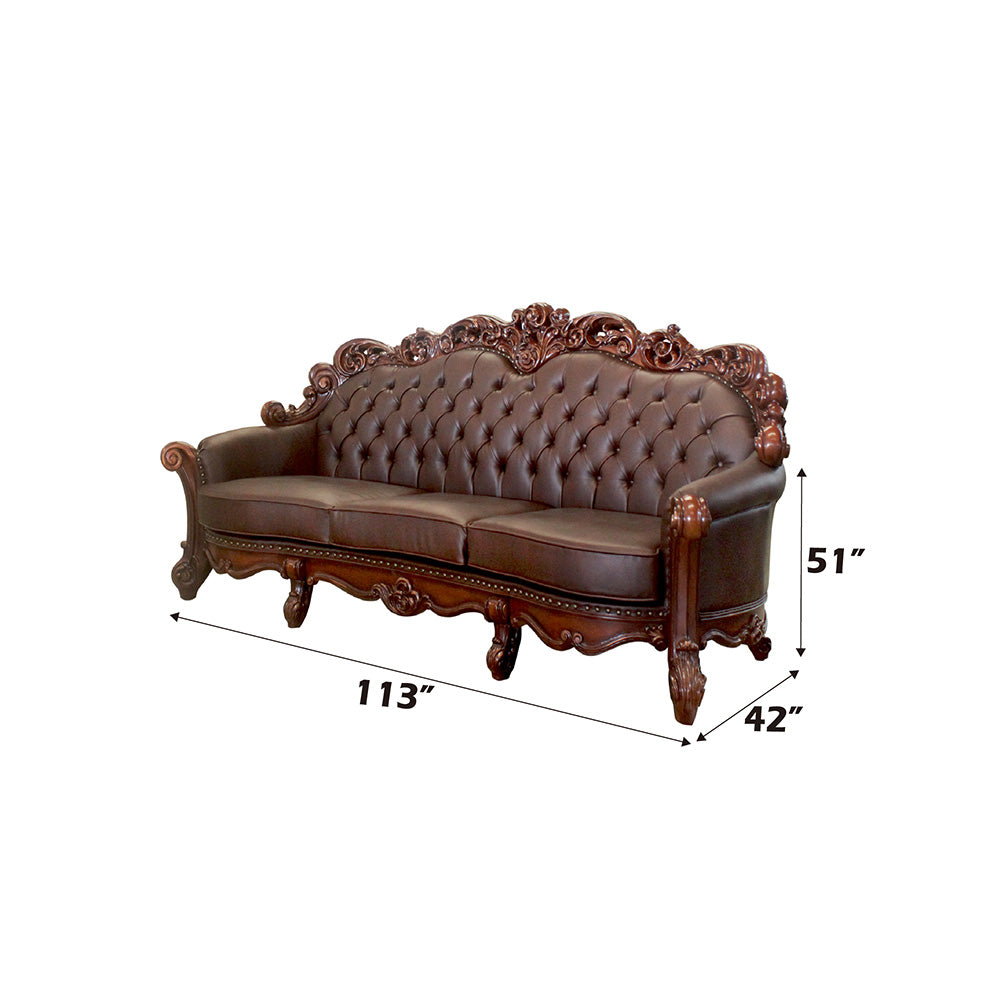 Vendome Oversized Sofa in Cherry - Ornate Home