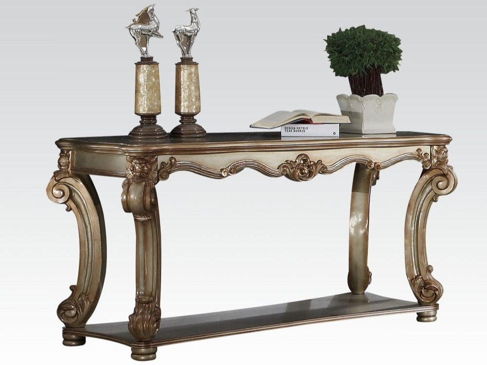 Vendome Sofa Table in Gold Patina - Ornate Home
