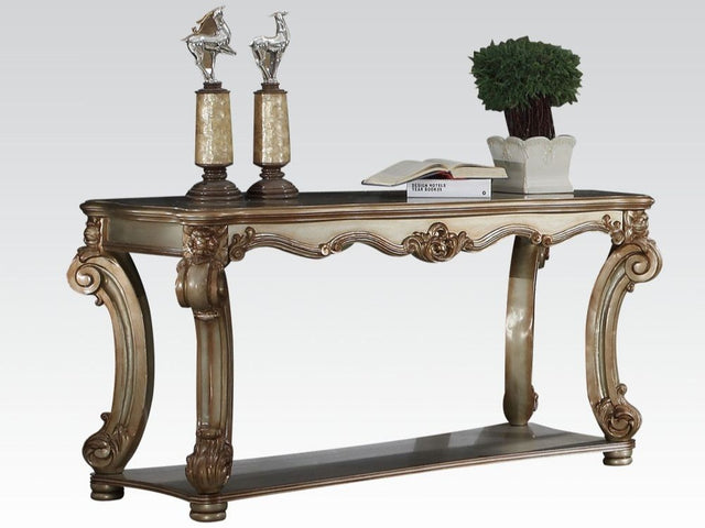 Vendome Sofa Table in Gold Patina - Ornate Home