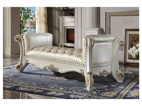 Vendome Synthetic Leather Bench - Ornate Home