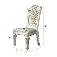 Vendome Synthetic Leather Side Chair (Set of 2) - Ornate Home