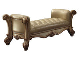 Vendome Upholstered Bench in Gold Patina - Ornate Home