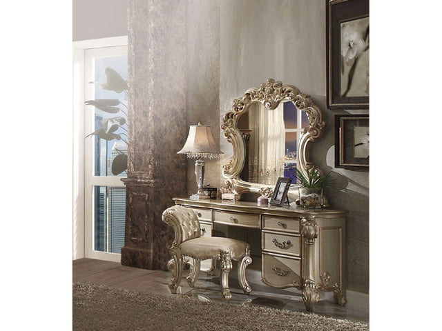 Vendome Vanity Desk in Gold Patina - Ornate Home