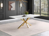 Venera White Faux Marble Dining Room Table - Ornate Home