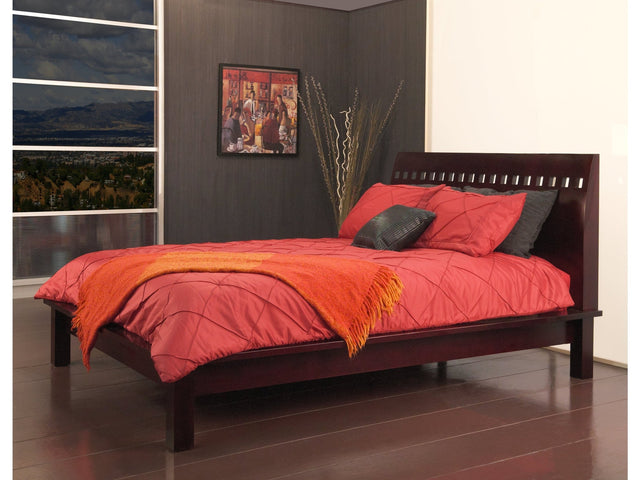 Veneto Wood Queen Platform Bed in Espresso - Ornate Home