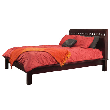 Veneto Wood Queen Platform Bed in Espresso - Ornate Home