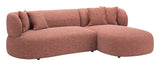 Venezia Brown Chaise Sectional - Ornate Home