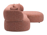 Venezia Brown Chaise Sectional - Ornate Home