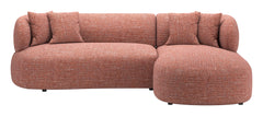 Venezia Brown Chaise Sectional - Ornate Home