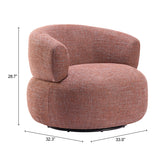 Venezia Brown Swivel Chair