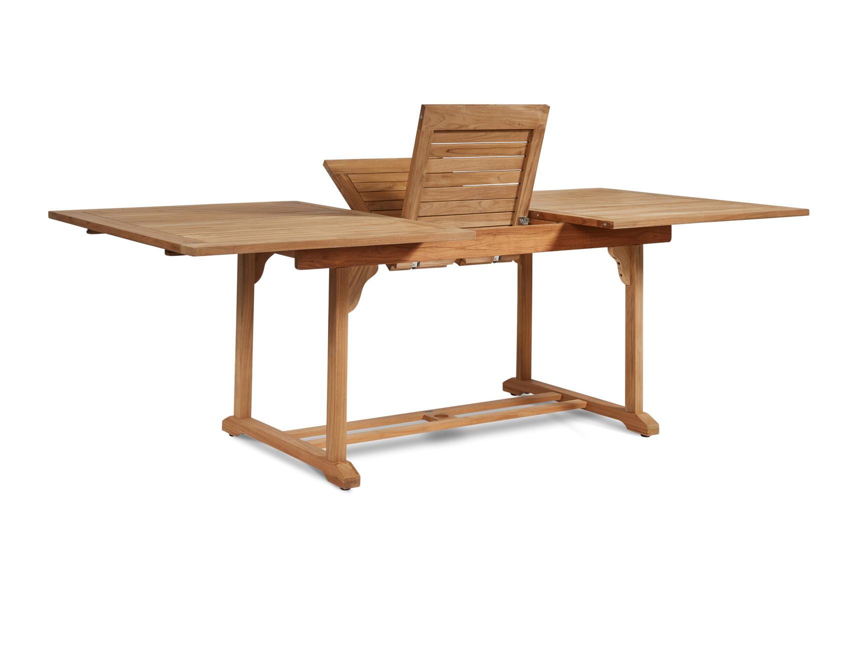 Venice 5-Piece Rectangular Teak Outdoor Dining Set with Extendable Table and Stacking Armchairs - Ornate Home