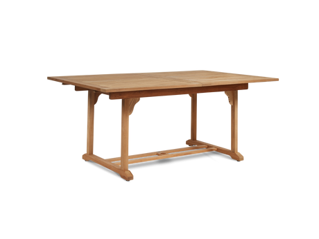 Venice 5-Piece Rectangular Teak Outdoor Dining Set with Extendable Table and Stacking Armchairs - Ornate Home