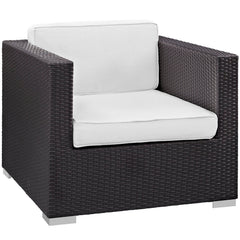 Venice Espresso/White 8 Piece Outdoor Patio Sofa Set - Ornate Home
