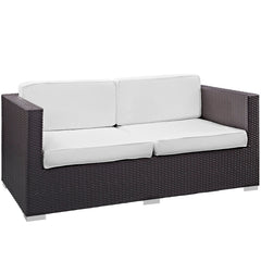 Venice Espresso/White 8 Piece Outdoor Patio Sofa Set - Ornate Home