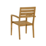 Venice Teak Outdoor Dining Stacking Armchair (Set of 4) - Ornate Home