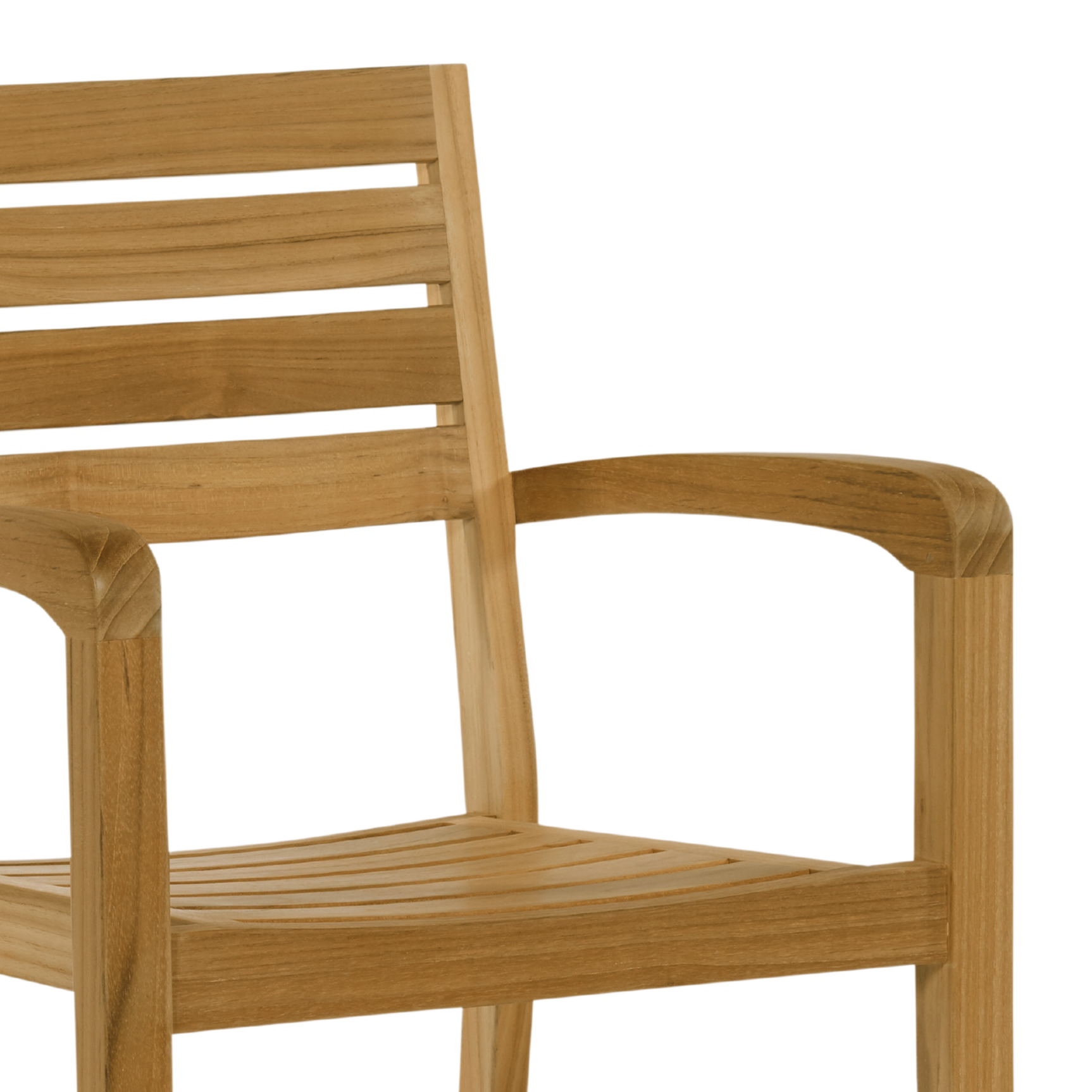 Venice Teak Outdoor Dining Stacking Armchair (Set of 4) - Ornate Home