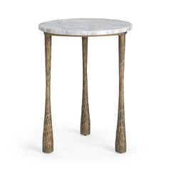 Venicia White Sage 18" Round End Table