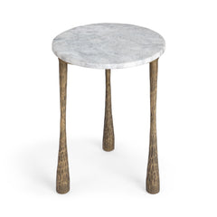 Venicia White Sage 18" Round End Table