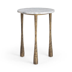 Venicia White Sage 18" Round End Table