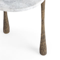 Venicia White Sage 18" Round End Table