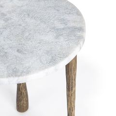 Venicia White Sage 18" Round End Table