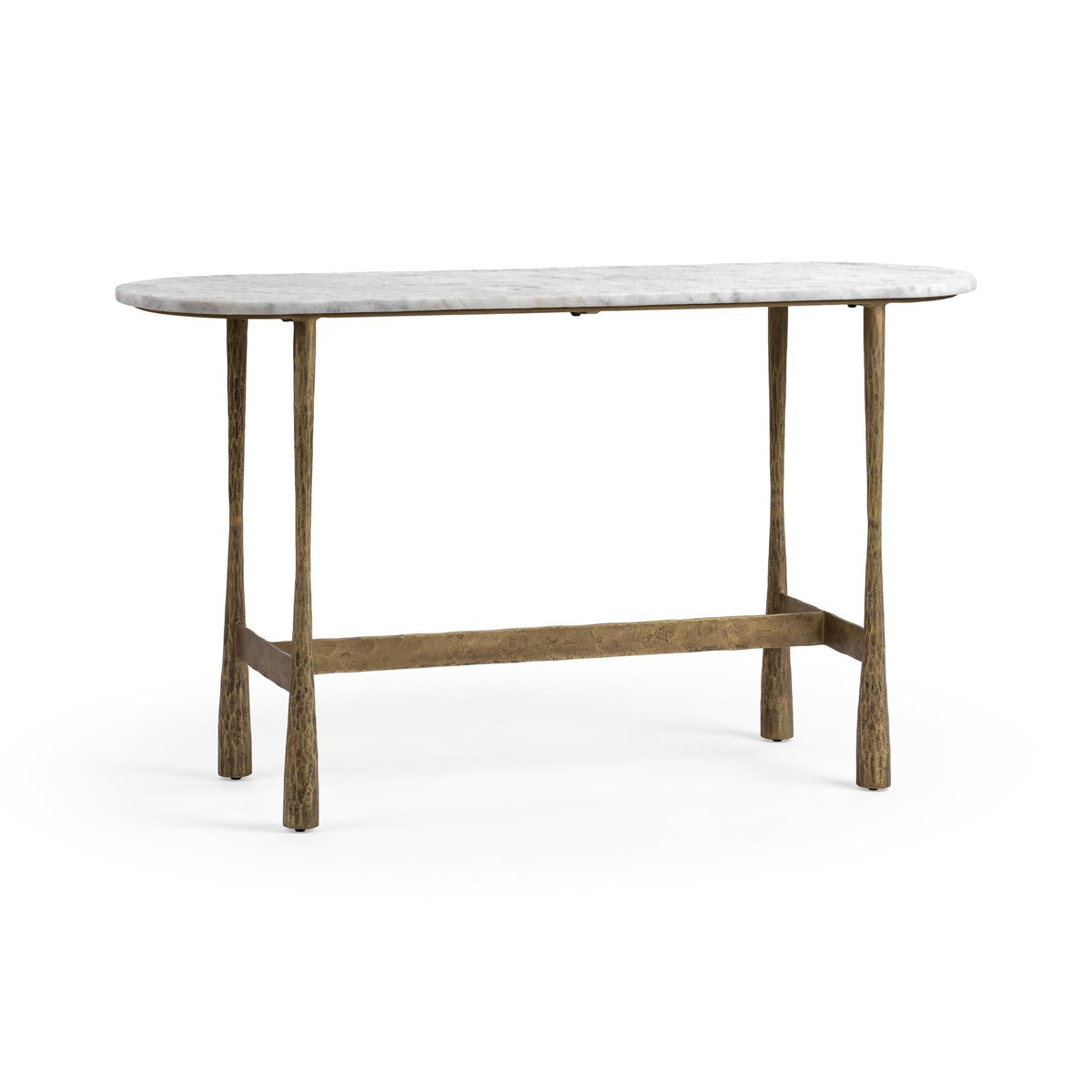 Venicia White Sage 52" Oval Console Table