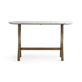 Venicia White Sage 52" Oval Console Table