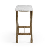 Venicia White Sage 52" Oval Console Table