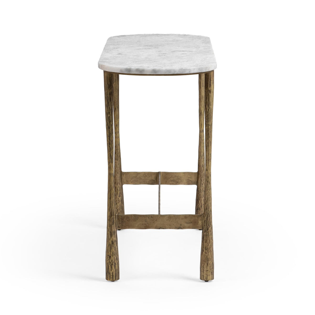Venicia White Sage 52" Oval Console Table
